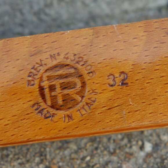 Vintage Fratelli Reguitti Brev No. 432106 32 Made in Italy Wood Pants Hanger - Picture 2 of 13